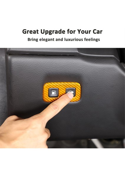 Sarı Için Araba Yakıt Deposu Kapağı Anahtarı Düğmesi Çerçeve Kaplaması (Yurt Dışından) fırsatları