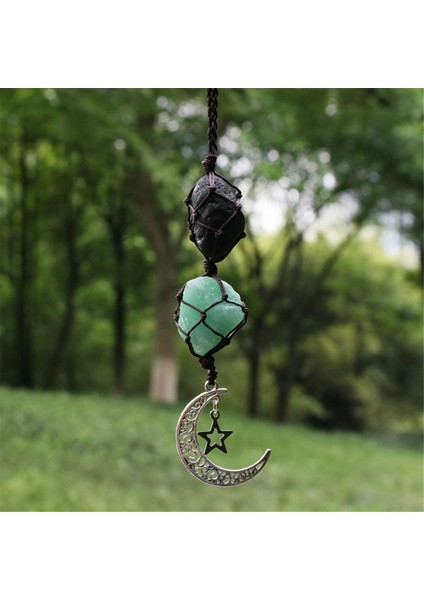 Araba Yıldız Ay Kolye Taş Kristal Çakra Kuvars Ağ Çanta Kolye A (Yurt Dışından) fiyatları