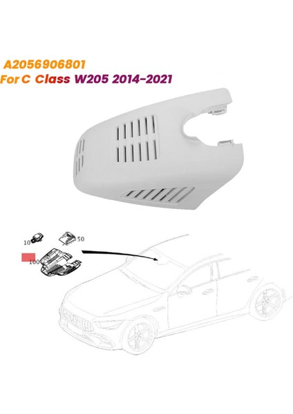 Sınıfı W205 Gri Araç Iç C Sütunu Kılıfı (Yurt Dışından)