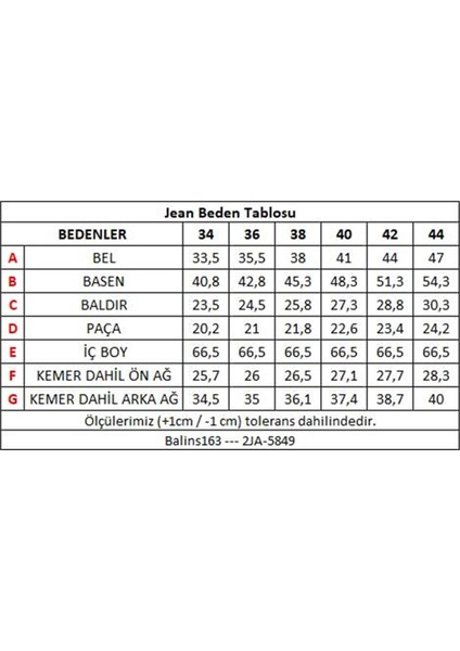 Kadın Kot Pantolon 2JA/6639