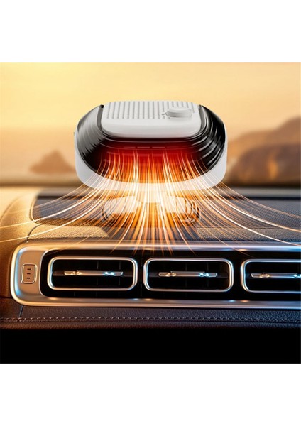 12V Araba Buz Çözücü Ön Cam Isıtıcı 2'si 1 Arada Isıtma Soğutma Fanı A (Yurt Dışından)