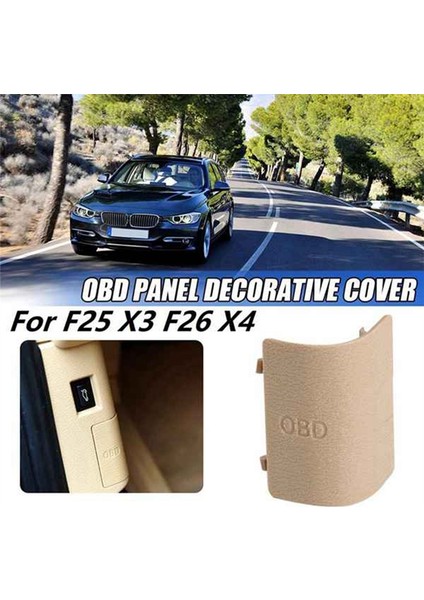 F25 X3 2011-2016 Için Araba Obd Fiş Kapağı 51437243111 Bej Lhd (Yurt Dışından)