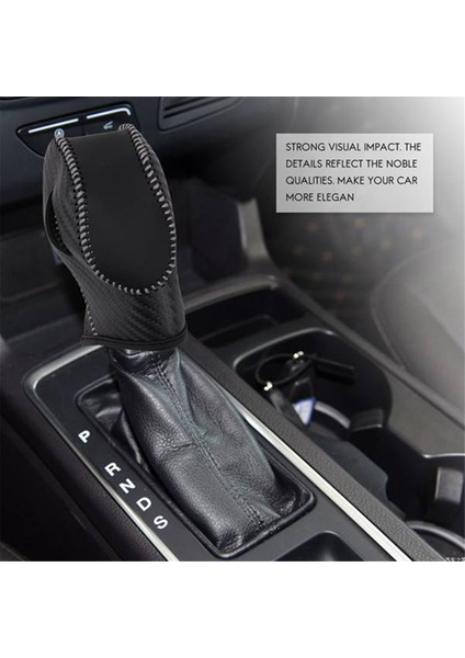 Araba Pu Karbon Görünümlü Beyaz Vites Topuzu Kapağı (Yurt Dışından) indirimleri