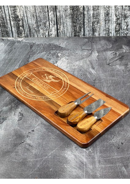 Akasya Peynir Sunum Seti Tabak Kesme Tahtası fiyatları