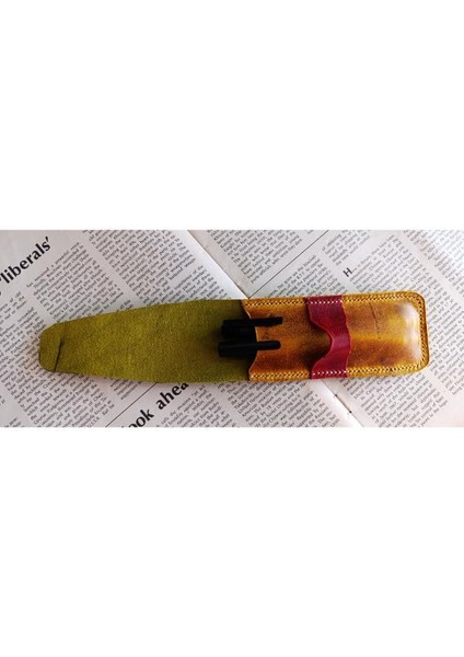Crazy Hors Hakiki Deri El Emeği Özel Kalemleriniz Için Kalemlik Kalem Kutu 27 cm 6 cm W129 fırsatları