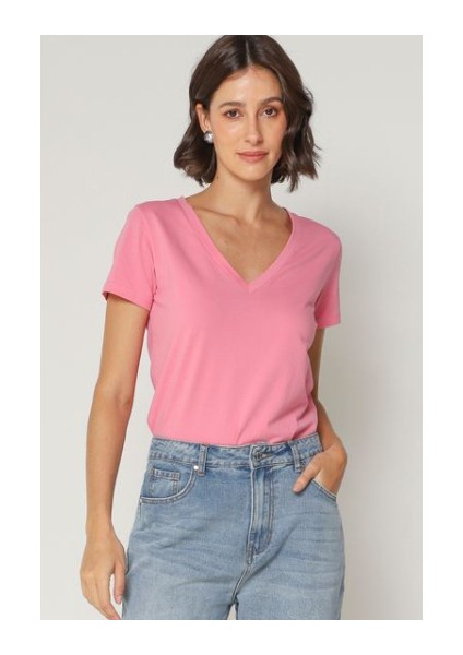 Kadın Uzun Basic Örme T-Shirt