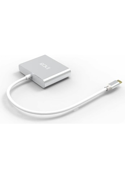 Inca X4 HDMI 4k@30 Hz+ USB 2.0+Pd Type-C Hub - Aluminyum Kasa