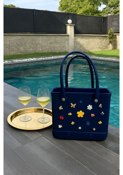 Plaj Çantası Plastik Croslite Lacivert