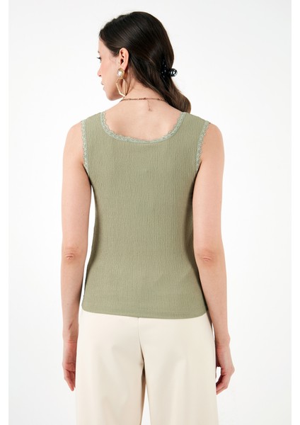 Slim Fit Kalın Dantelli Kare Yaka Bürümcük 2'li Paket Atlet Bayan Atlet 5864979S2 indirimleri