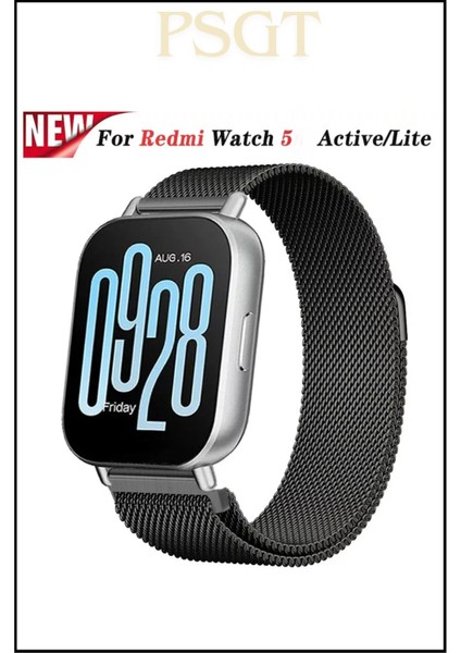 Xiaomi Redmi Watch5 Active / Lite Uyumlu Milano Metal Paslanmaz Çelik Yüksek Kalite Kordon