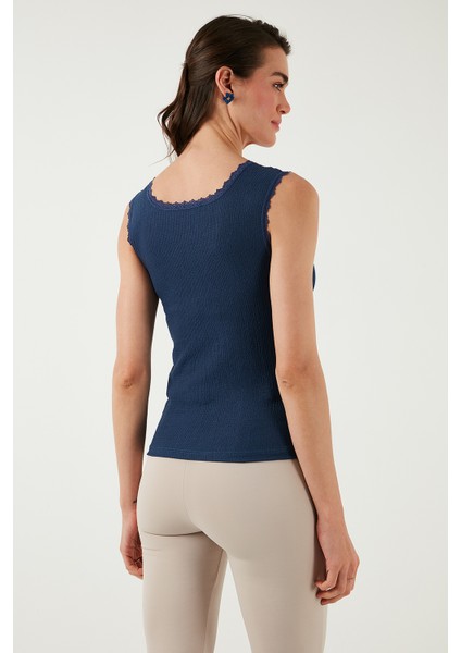 Slim Fit Kalın Dantelli Kare Yaka Bürümcük 2'li Paket Atlet Bayan Atlet 5864979S2 indirimleri