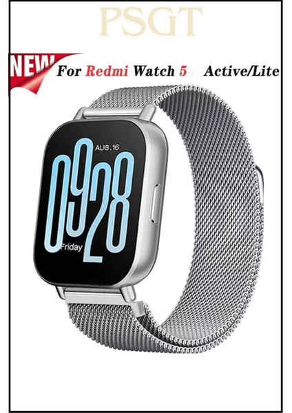 Xiaomi Redmi Watch5 Active / Lite Uyumlu Milano Metal Paslanmaz Çelik Yüksek Kalite Kordon