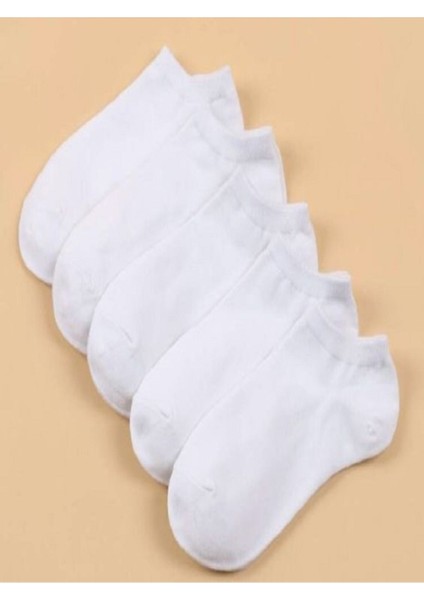 Unisex Düz 5'li Patik Çorap