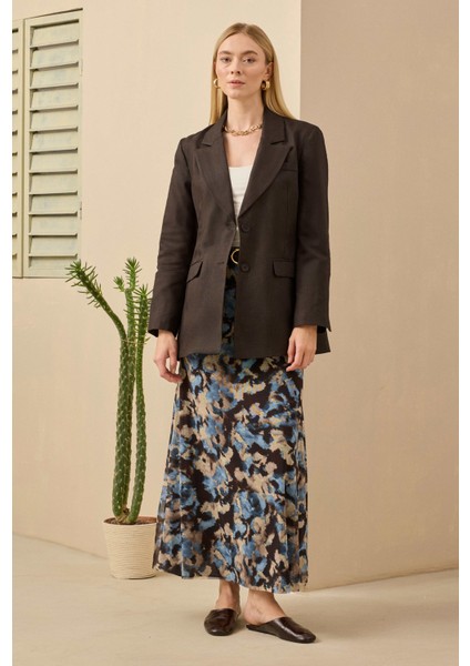 Keten Belden Oturtmalı Ceket Acı Kahve fiyatları