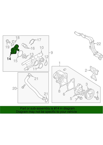 256302G700 Için Termostat Soğutma Suyu Boyun Giriş Muhafazası (Yurt Dışından)