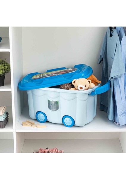Tekerlekli Oyuncak Kutusu - Mavi - 50 Lt modelleri