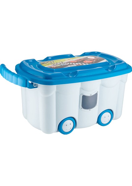 Tekerlekli Oyuncak Kutusu - Mavi - 50 Lt fırsatları