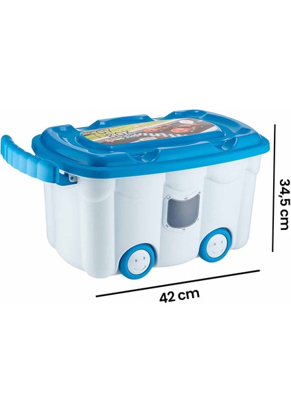 Tekerlekli Oyuncak Kutusu - Mavi - 50 Lt indirimleri