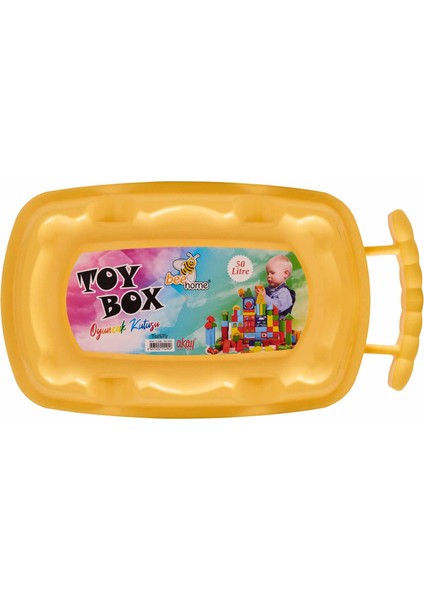 Tekerlekli Oyuncak Kutusu - Pembe - 50 Lt
