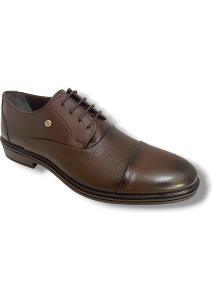 088-25 Hakiki Baskı Deri Poli Taban Erkek Ayakkabı