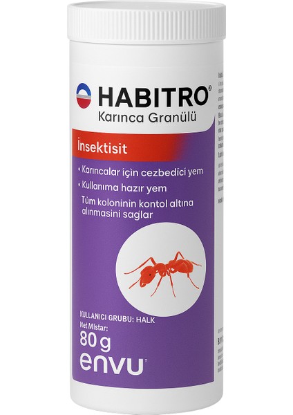 HABITRO® Karınca Granülü 80 g + Uzman 500 ml Tetikli Sprey Seti | Profesyonel Karınca Kontrolü fiyatları