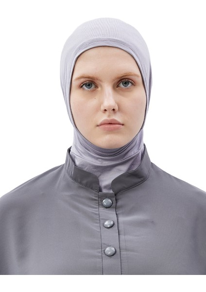 Al-Tobeh Kadın Tesettür Pratik Boyunluklu Hijab - Sporcu Bone - Gri