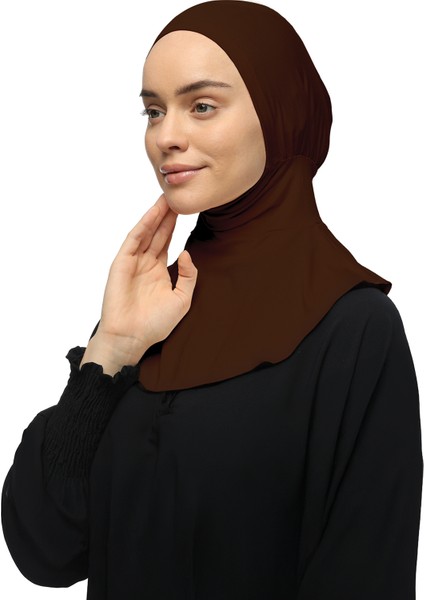 Kadın Tesettür Pratik Boyunluklu Hijab - Sporcu Bone - Çikolata fiyatları
