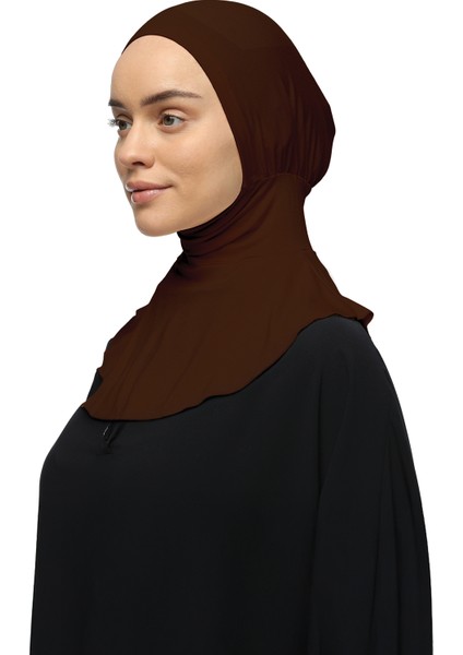 Kadın Tesettür Pratik Boyunluklu Hijab - Sporcu Bone - Çikolata fırsatları