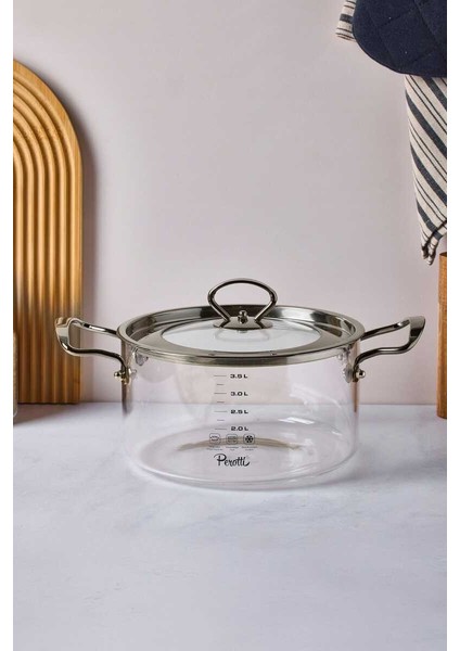 Logan Silver Kapaklı 3,5 L Cam Tencere 20X14 cm PER17645 fırsatları