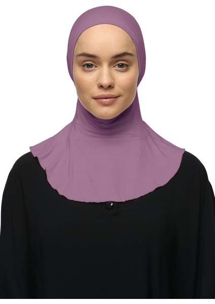 Kadın Tesettür Pratik Boyunluklu Hijab - Sporcu Bone - Maron