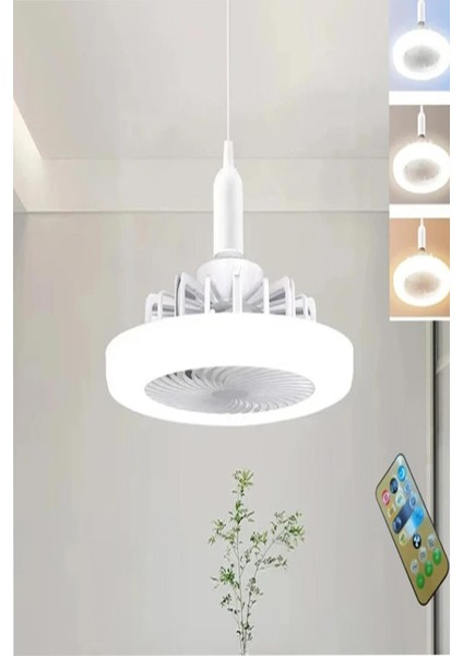 42W Fanlı Kumandalı LED Ampul Vantilatör