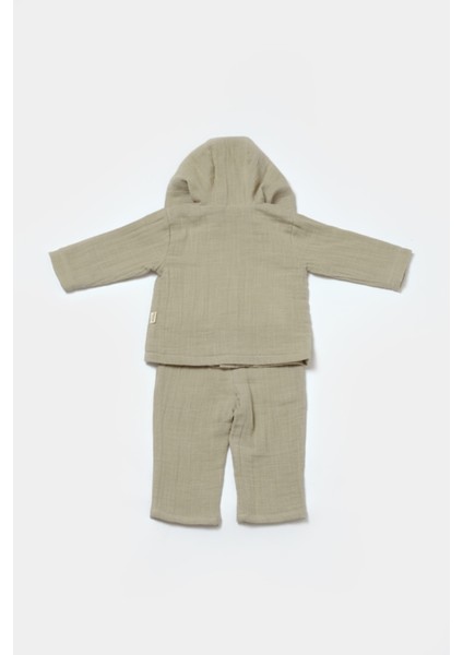 Bebek Kapüşonlu Ceket ve Pantolon Takımı, %100 Pamuk, Bebek ve Yenidoğan Serisi - CSYM7034 fiyatları