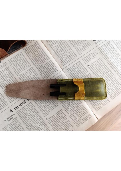 Crazy Hors Hakiki Deri El Emeği Özel Kalemleriniz Için Kalemlik Kalem Kutu 27 cm 6 cm W131 fırsatları