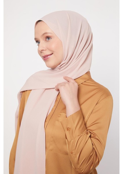 Açık Somon Lux Şifon Şal modelleri