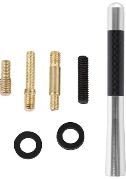 Fiat Idea Uyumlu Gri Renk Karbon Desenli Çubuk Metal Radio Anten