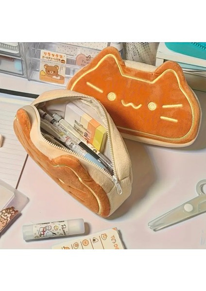 Kawaii Kedi Sevimli Pofuduk Kalemkutu, Kalemlik, Makyaj Çantası modelleri