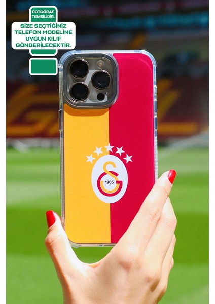 iPhone 15 Uyumlu Galatasaray 5 Yıldız Parçalı Bayrak Lisanslı Telefon Kılıfı fiyatları