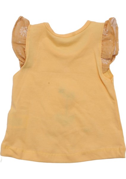 Kız Bebek Sarı Beyaz Papatya Desenli Şortlu 2'li Takım - 1015980