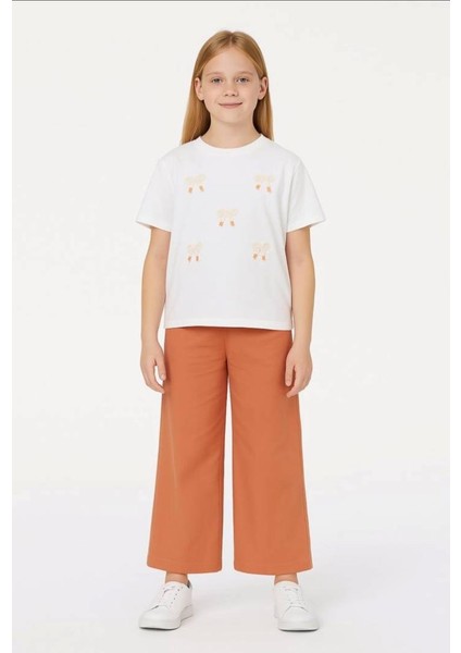 8-14 Yaş Arası Kız Çocuk Fiyonklu Takım