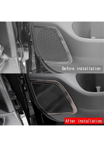 Lhdb Için Paslanmaz Çelik Araba Ön Kapı Hoparlör Kapağı (Yurt Dışından)