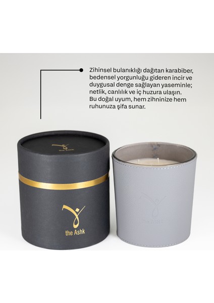 Deri Nadir Füme Gri Bitkisel Mum 1000GR Incir, Yasemin & Karabiber fırsatları