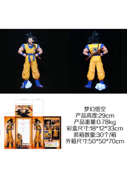 Yedi Dragon Ball Süper Saiyan Manken Anime Model Süsleri (Yurt Dışından)