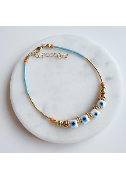 Renkli Boncuk Nazarlı Halhal