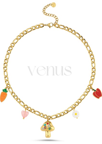 Çelik Mantar Charm Kolye