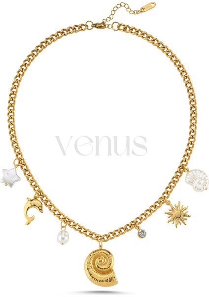 Çelik Deniz Charm Kolye