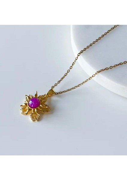 Çelik Rapunzel Sun Flower Kolye