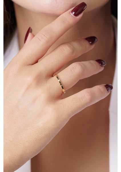 22 Ayar Görünümlü 14 Ayar Altın Ajda Yüzük