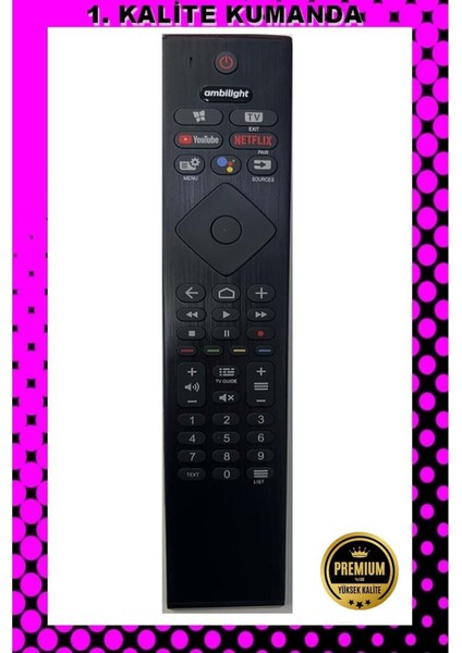 Kumanda --Maza-Mapp 1249 Sesli Philips Akıllı LCD LED Kumandası 125097