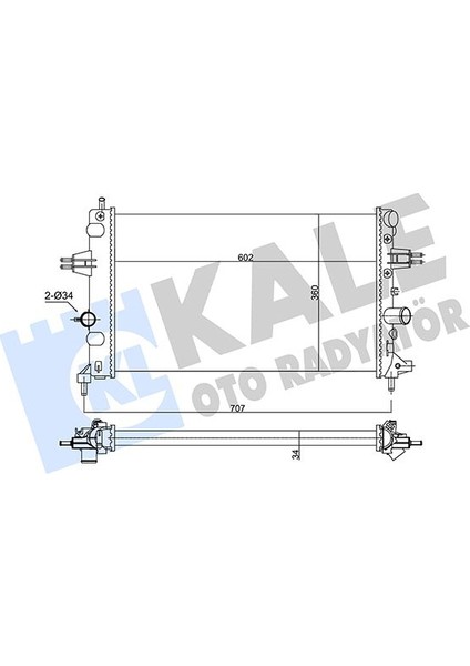 Radyatör Astra G 1.6 Z16XEP Ac Mek 600X375X26 1300270-93179909