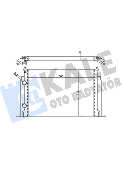 Radyatör Fıat Stılo Radyatör Al/mknk 585X416X34 46745809-K46745809